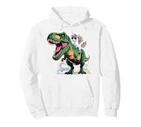 Divertido Dinosaurio arcoíris T-Rex Unicorn Rider para niños Sudadera con Capucha
