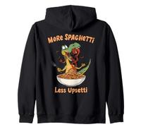 Divertido Dinosaurio Espaguetis Comiendo niños pequeños Fiesta de cumpleaños Sudadera con Capucha