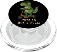 Divertido dinosaurio T rex Scooter This Is How I Roll Niños Niñas PopSockets PopGrip para MagSafe