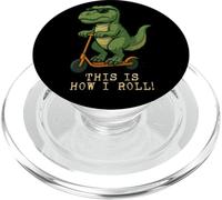 Divertido dinosaurio T rex This Is How I Roll Scooter Niños Niñas PopSockets PopGrip para MagSafe