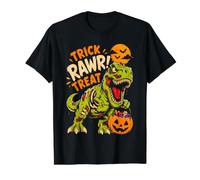 Divertido Dinosaurio T Rex Trick Rawr Treat Halloween para niños Camiseta gráfica económica, Hombre, Negro, S