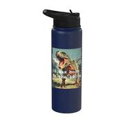 Divertido dinosaurio vintage I was Born in the 1900s Graphic Stainless Steel Insulated Water Bottle