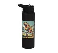 Divertido dinosaurio vintage I was Born in the 1900s Graphic Stainless Steel Insulated Water Bottle