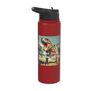 Divertido dinosaurio vintage I was Born in the 1900s Graphic Stainless Steel Insulated Water Bottle