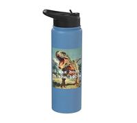 Divertido dinosaurio vintage I was Born in the 1900s Graphic Stainless Steel Insulated Water Bottle