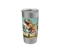 Divertido dinosaurio vintage I was Born in the 1900s Graphic Vaso térmico de acero inoxidable de doble pared