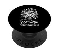 Divertido Dios Floral Está Trabajando En El Dicho Esperando PopSockets PopGrip Adhesivo