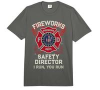 Divertido Director de Seguridad de Fuegos Artificiales con Texto en inglés I Run You Comfort Colors Adult Heavyweight T-Shirt