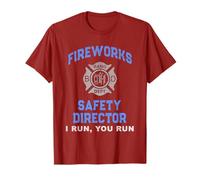 Divertido Director DE Seguridad DE FUERROS Artificiales If I Run You Birthday Squad Camiseta