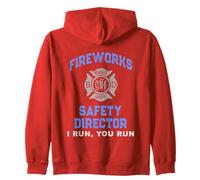Divertido Director DE Seguridad DE FUERROS Artificiales If I Run You Birthday Squad Sudadera con Capucha