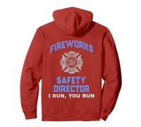Divertido Director DE Seguridad DE FUERROS Artificiales If I Run You Birthday Squad Sudadera con Capucha