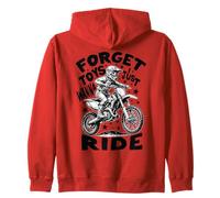 Divertido Dirt Bike Olvídate de los Juguetes Just Wanna Ride Sudadera con Capucha
