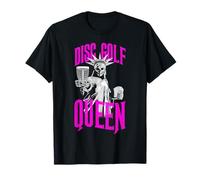 Divertido Disco de Golf Reina gótica Estatua de la Libertad Esqueleto Camiseta
