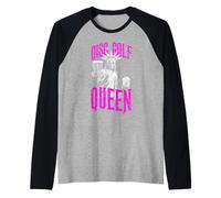 Divertido Disco de Golf Reina gótica Estatua de la Libertad Esqueleto Camiseta Manga Raglan