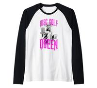 Divertido Disco de Golf Reina gótica Estatua de la Libertad Esqueleto Camiseta Manga Raglan