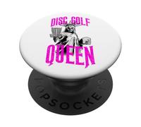 Divertido Disco de Golf Reina gótica Estatua de la Libertad Esqueleto PopSockets PopGrip Adhesivo
