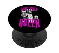 Divertido Disco de Golf Reina gótica Estatua de la Libertad Esqueleto PopSockets PopGrip Adhesivo