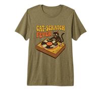 Divertido Disco de Vinilo para Tocadiscos con diseño de Gato DJ Camiseta Premium
