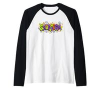 Divertido discurso de exorcismo con Disfraces de Colores Impresionantes Camiseta Manga Raglan