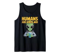 Divertido diseño alienígena Los Humanos Son un Poco sarcásticos OVNI Camiseta sin Mangas