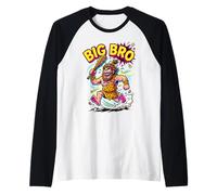 Divertido diseño Antiguo de Big Bro Caveman Stone Age para Hombres y niños Camiseta Manga Raglan