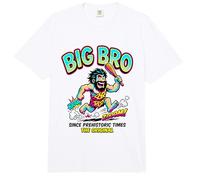 Divertido diseño Antiguo de Big Bro Caveman Stone Age para Hombres y niños Comfort Colors Adult Heavyweight T-Shirt