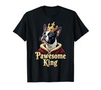 Divertido diseño artístico para Bostie con Forma de Perro Boston Terrier King Camiseta
