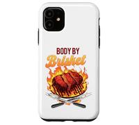 Divertido diseño cómico de Body by Brisket para amantes de las barbacoas Carcasa para iPhone 11