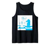 Divertido diseño cómico de peón de pánico de ajedrez Camiseta sin Mangas