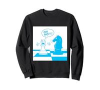 Divertido diseño cómico de peón de pánico de ajedrez Sudadera