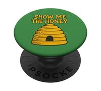 Divertido diseño de Abeja de Show Me The Honey Beekeeper PopSockets PopGrip Adhesivo