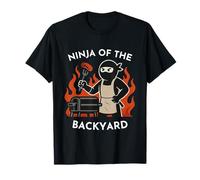 Divertido diseño de Barbacoa Grillmaster de Ninja of The Backyard Camiseta