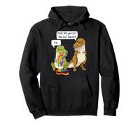 Divertido diseño de broma de T-Rex comía el último unicornio Sudadera con Capucha