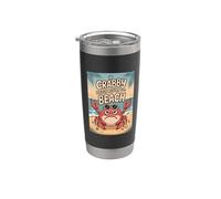 Divertido diseño de cangrejo costero si Crabby vuelve a la playa cangrejo Vaso térmico de acero inoxidable de doble pared
