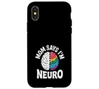 Divertido diseño de cerebro neurodiverso mamá dice que soy neuro Carcasa para iPhone X/XS