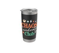 Divertido diseño de Chaos Coordinator, bonito y ocupado, amante del café Vaso térmico de acero inoxidable de doble pared