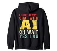 Divertido diseño de chatbot de Inteligencia Artificial Retro Vintage Sudadera con Capucha