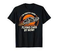 Divertido diseño de Coche Volador Retro Futuro Humor Camiseta