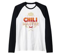 Divertido diseño de Cocina de Chile Maestro Camiseta Manga Raglan