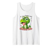 Divertido diseño de cocodrilo de Dibujos Animados Verde Camiseta sin Mangas