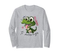 Divertido diseño de cocodrilo Que Dice Que Soy alérgico Manga Larga