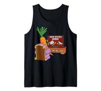 Divertido diseño de comedia de cocina con zanahorias Camiseta sin Mangas