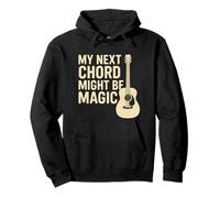 Divertido diseño de cotización de música mágica de acorde de guitarra Sudadera con Capucha