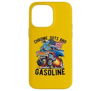 Divertido diseño de Dibujos Animados de Coche de Cromo, Tripas y Gasolina Carcasa para iPhone 14 Pro MAX
