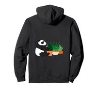 Divertido diseño de Dibujos Animados de Panda para jardinería Urbana Sudadera con Capucha