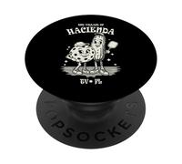 Divertido diseño de dibujos animados de pickleball de The Village of Hacienda TV FL PopSockets PopGrip Adhesivo
