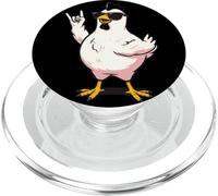 Divertido diseño de Dibujos Animados de Pollo Rock and Roll Cool Bird PopSockets PopGrip para MagSafe