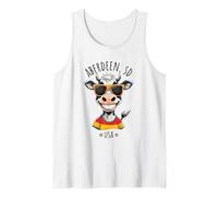 Divertido diseño de dibujos animados de vaca de Aberdeen SD USA Camiseta sin Mangas