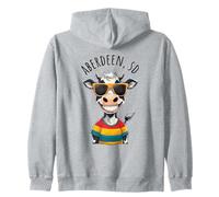 Divertido diseño de dibujos animados de vaca de Aberdeen SD USA Sudadera con Capucha