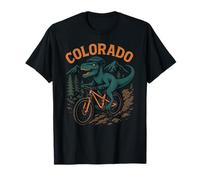 Divertido diseño de dinosaurio T-Rex de Colorado Mountain Biking Camiseta